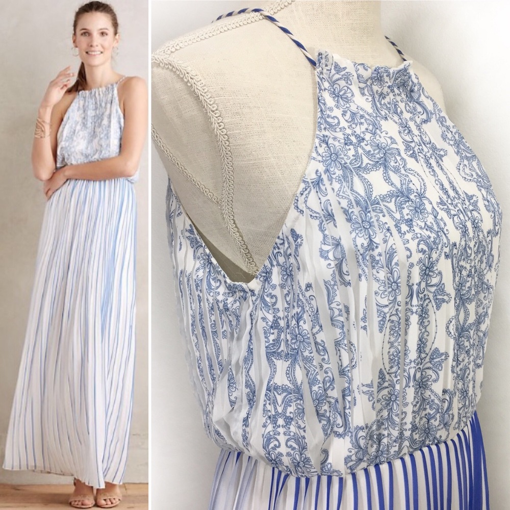 Anthropologie KAS NY Livia Maxi Dress Sz M NWT